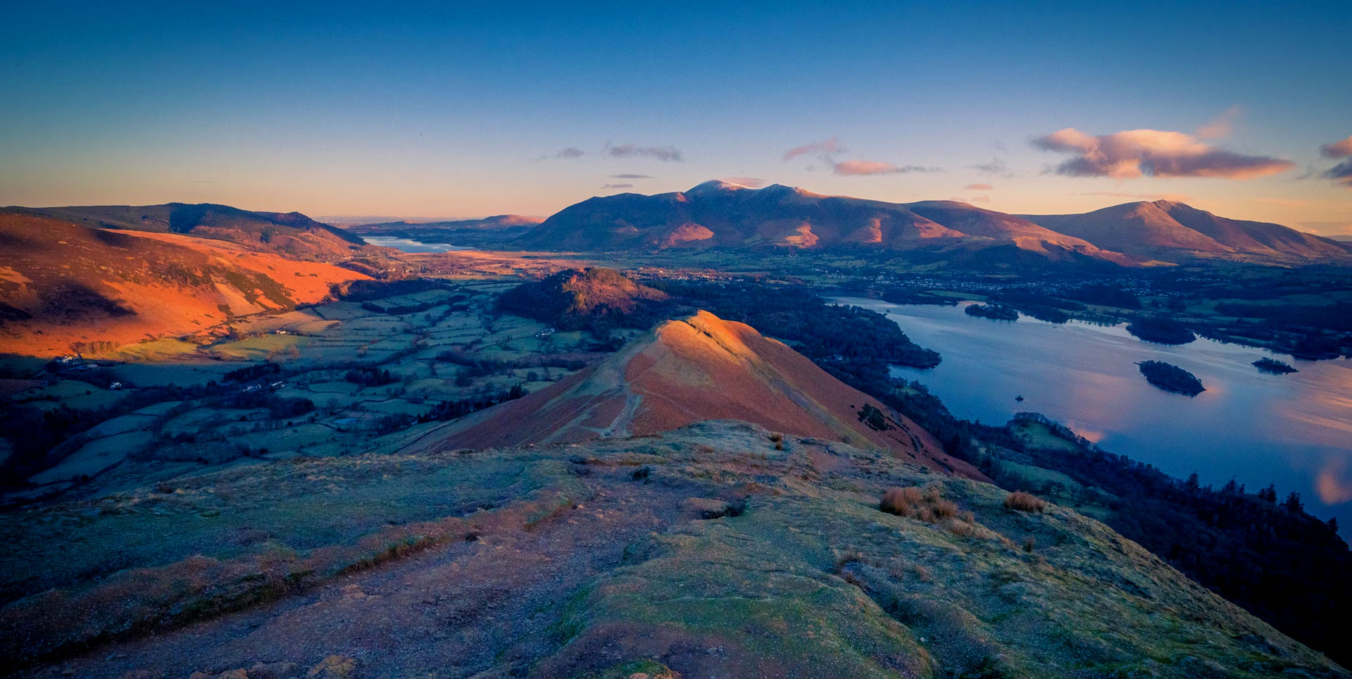 The view from the top of Catbells, Keswick, UK